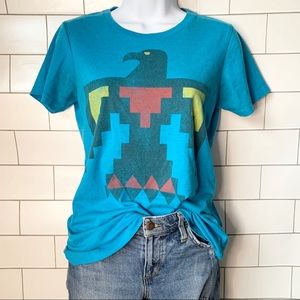 Blue Aztec Bird T-Shirt